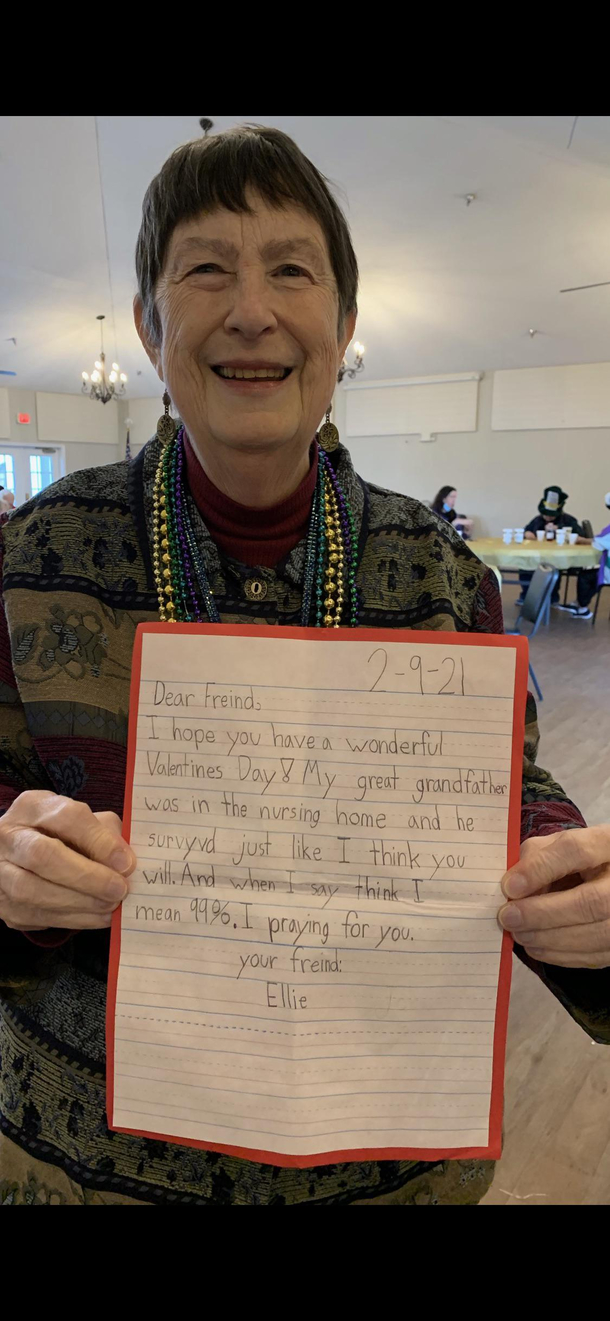 A first grade class sent Valentines Day cards to a local nursing home The teacher forgot to proofread