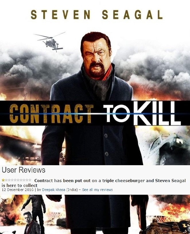 A fitting review for Steven Seagals new masterpiece