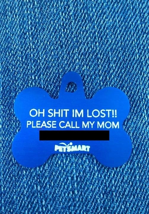 A friend of mine got her dog a new tag today