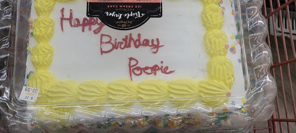 A friend of mine ordered a cake for her grandpa for a surprise birthday party tonight Its supposed to say Happy Birthday Poppy