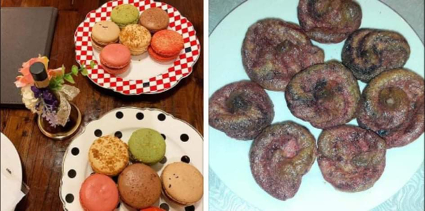 A friend on facebook posted this She tried to make macarons and ended up with this horror