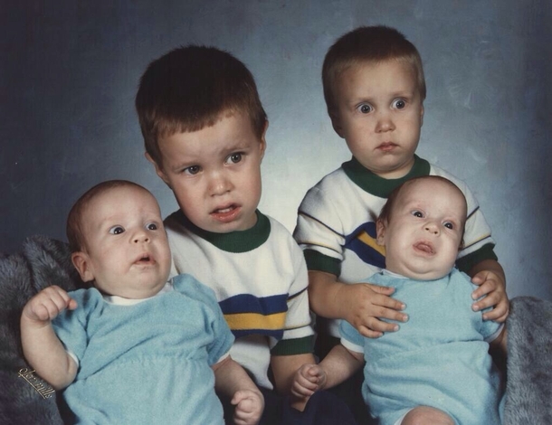 A friend posted this childhood portrait of him and his brothers