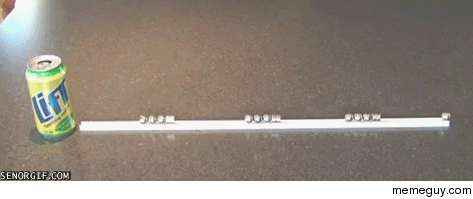 A Gauss Rifle a magnetic linear accelerator made of magnets and ball bearings