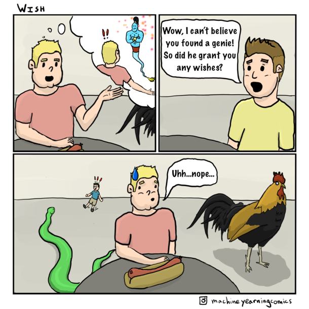 A genie that doesnt grant any wishes how frustrating