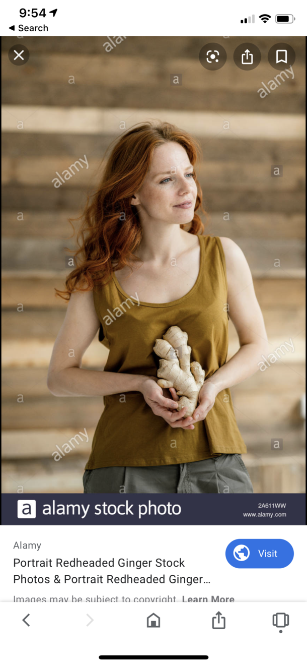 A ginger gingerly holding ginger