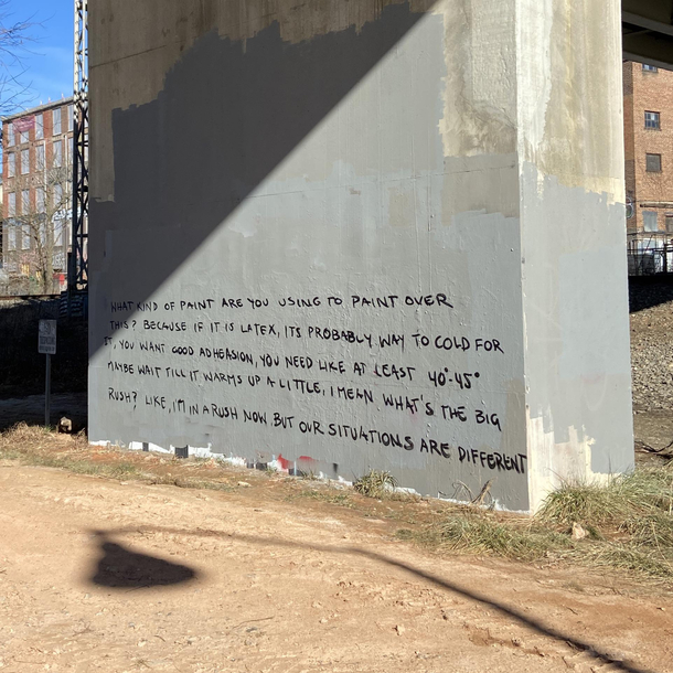 A graffitied message I saw today
