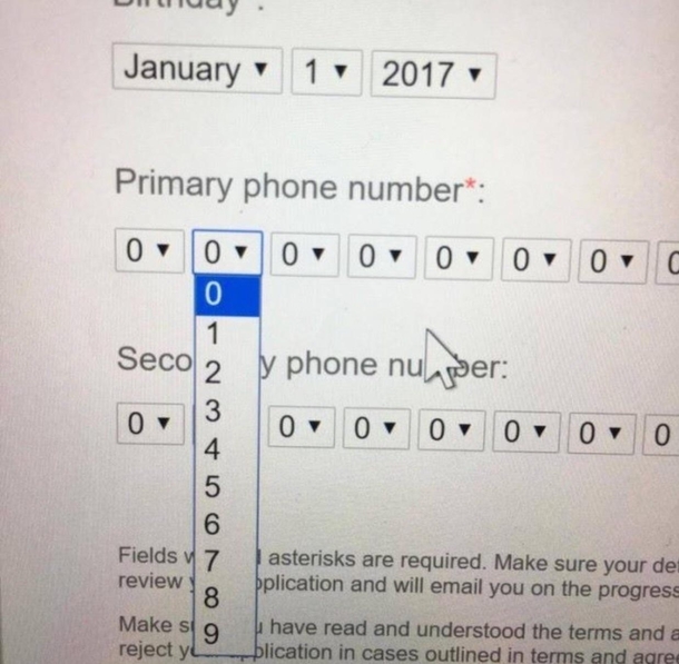 A great way to make people give up on an application