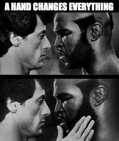 A hand changes everything