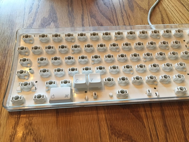 A keyboard from the Buzzfeed office