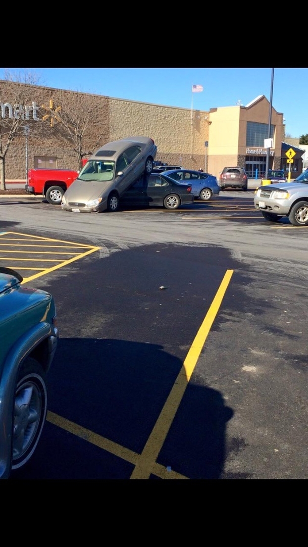 A little fender bender in the parking lot