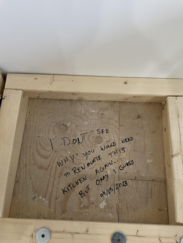 A little note for the next owners