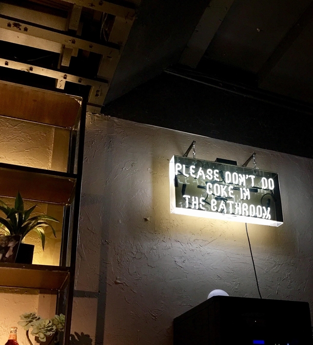A local bar with only one bathroom hung this sign recently