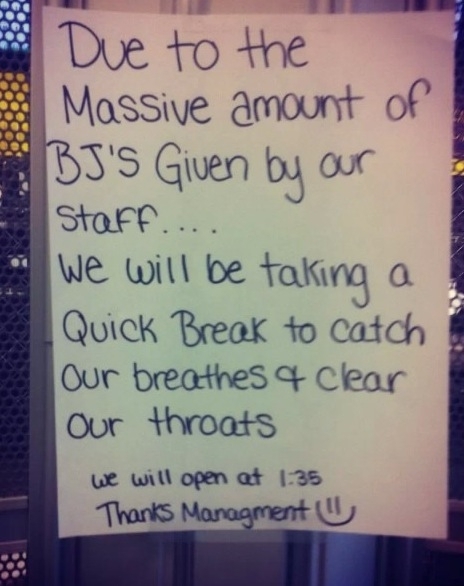 A local Booster Juice put this sign up today