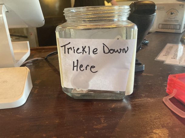 A local restaurants tip jar