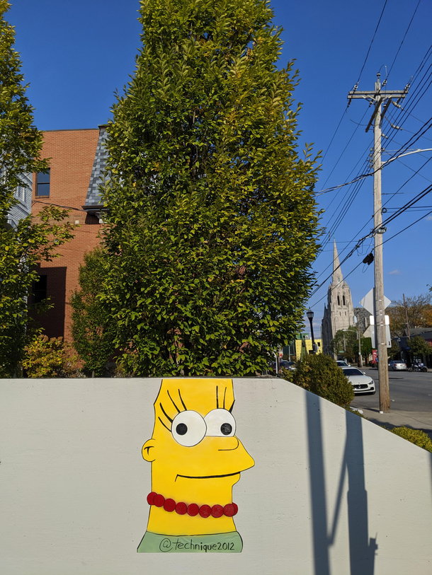 A Marge Mural I found on my walk yesterday in Cincinnati