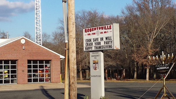 A message from my local firehouse