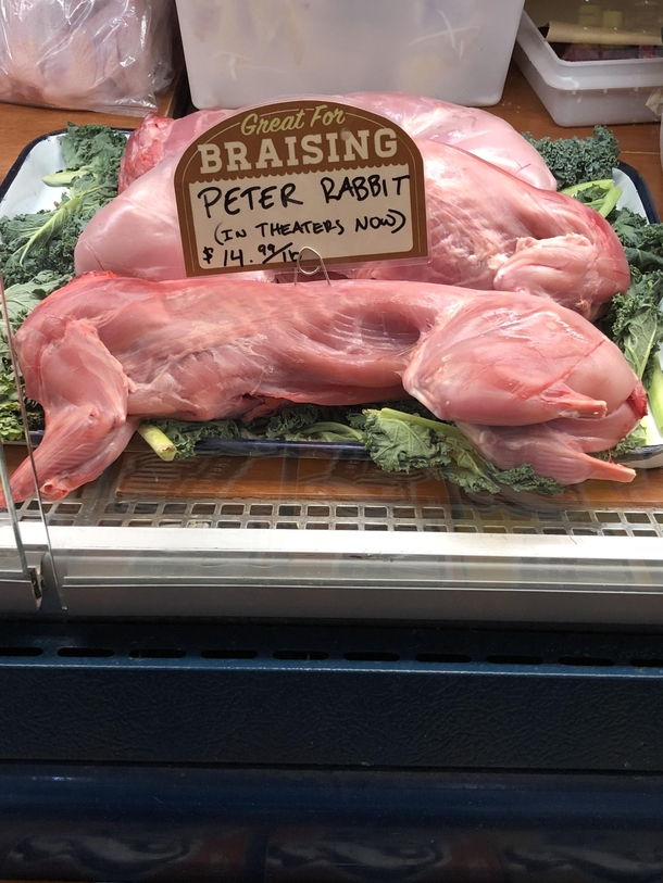 A movie poster in my local butcher shop