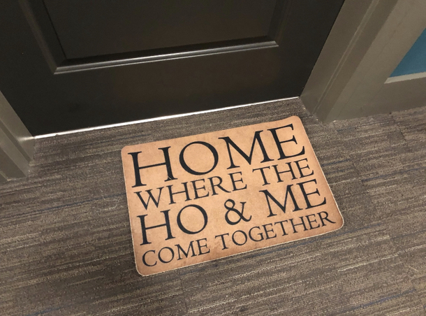 A neighbors doormat