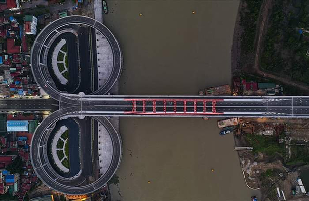 A newly-built bridge in Hai Phong Vietnam