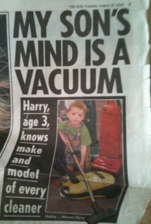 A newspaper article about my flatmate at age 
