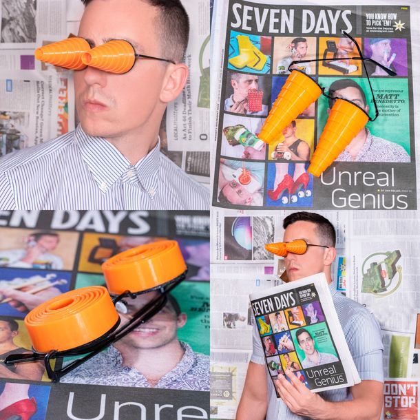 A newspaper wrote a story on all the fake inventions Ive been posting to Reddit so it inspired me to created the FocusFrames always be laser focused