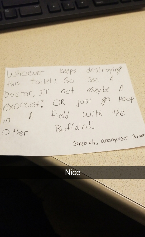 A note found at work