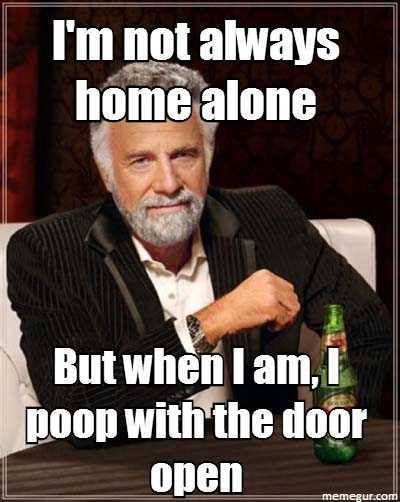 A perk of living alone
