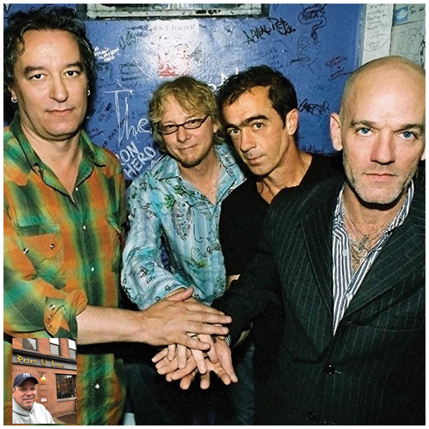 A photo of me and REM  Thats me in the corner