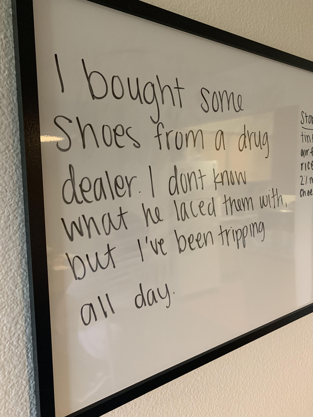A poem from my friends roommate