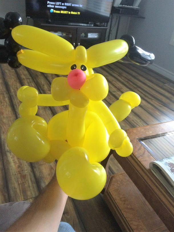A professional balloon artist was supposed to make Pikachu at a kids birthday party
