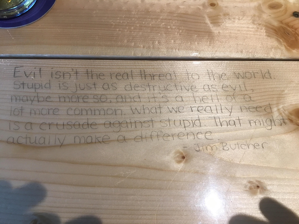 A quote I found at a local pub 