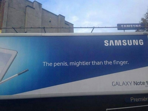 A rather interesting billboard just got put up by Samsung outside my house Malaysia