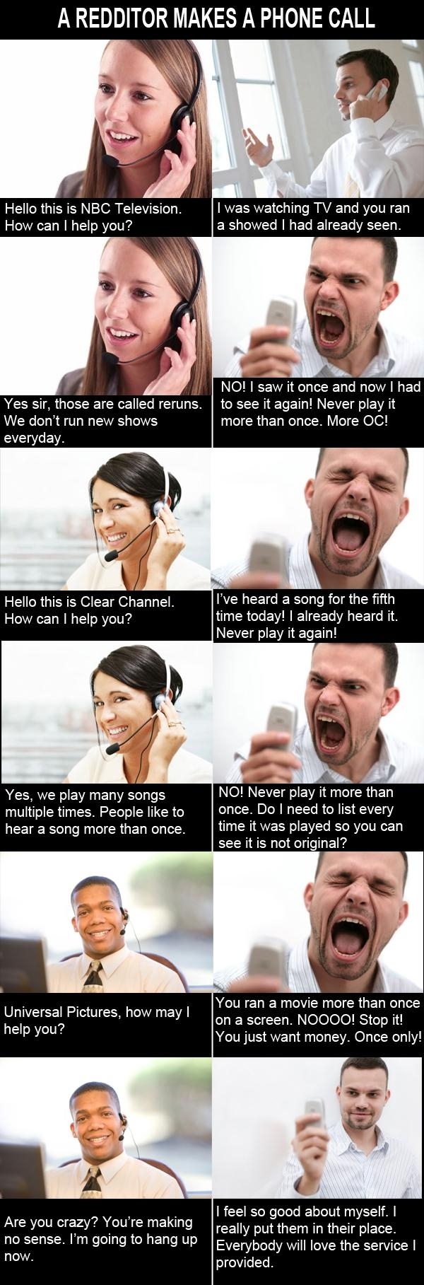 A Redditor makes a phone call