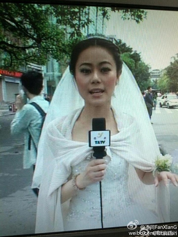 A reporter was having her wedding when the quake hit Sichuan today She went to work immediately