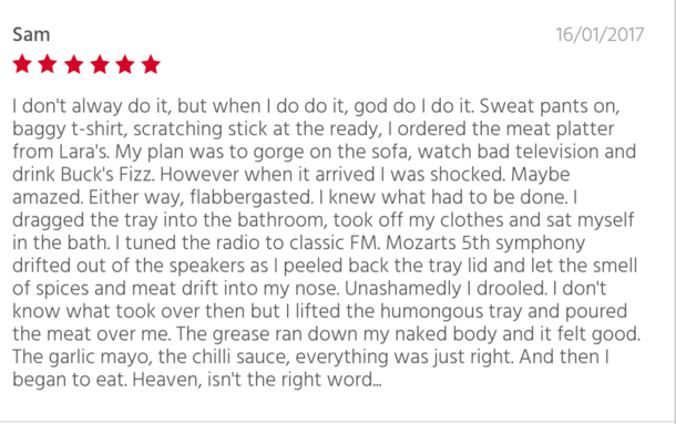 A review I found of my local takeaway