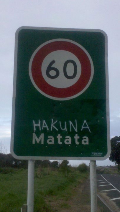 A road sign here in New Zealand