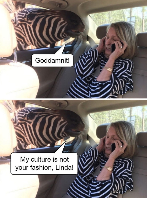 A scared woman