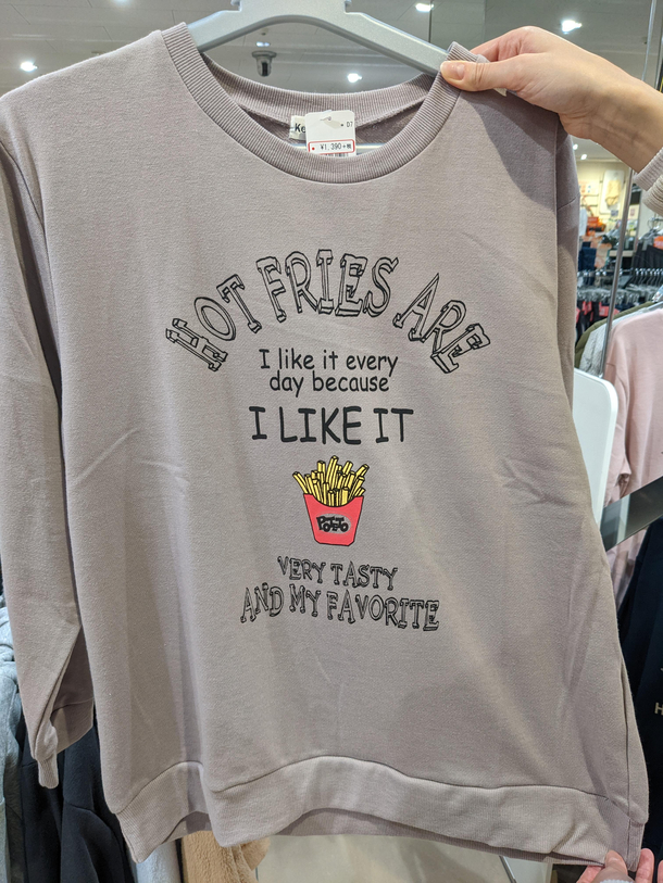A shirt in Tokyo
