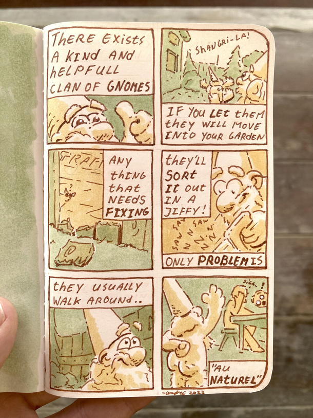 A short comic about all natural Garden Gnomes 