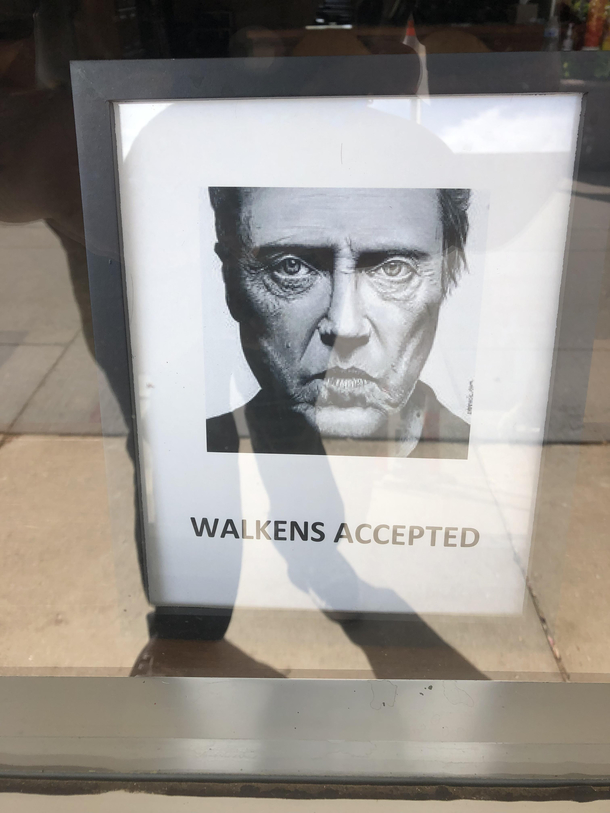 A sign at the local barber shop