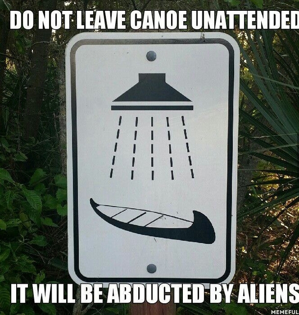 A sign for a canoekayak washing station it can not be unseen