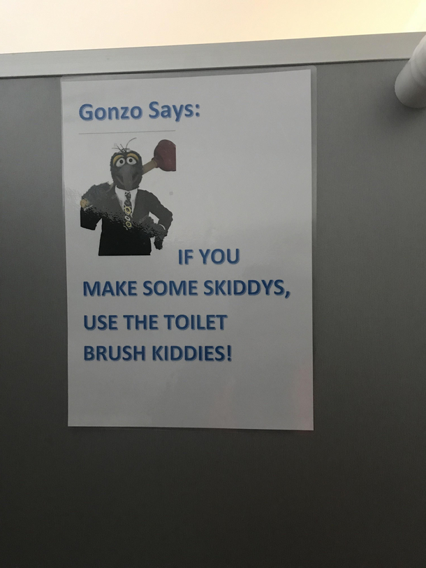 A sign I made and put up at work Hope they get the message