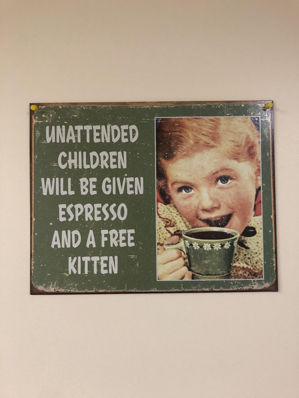 A sign in a doctors office