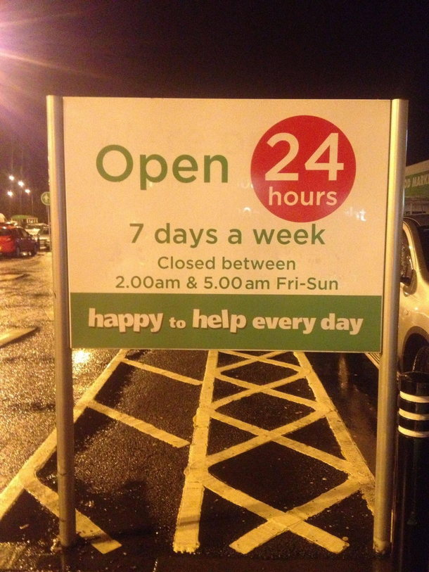 A sign in London