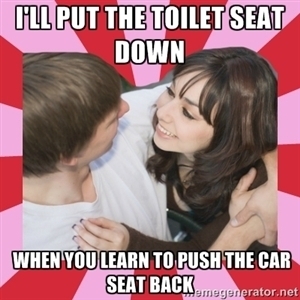 A simple quid pro quo since she uses my car and is  inches shorter than I