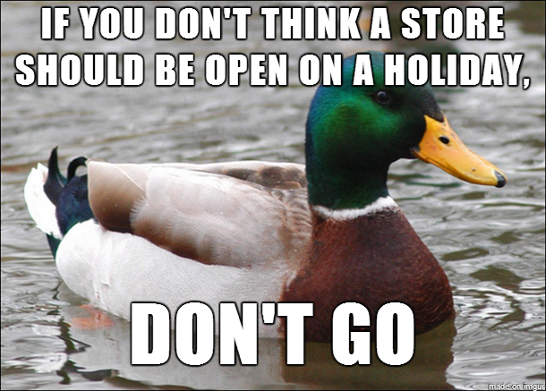 A simple request from a retail worker that has to work on Christmas
