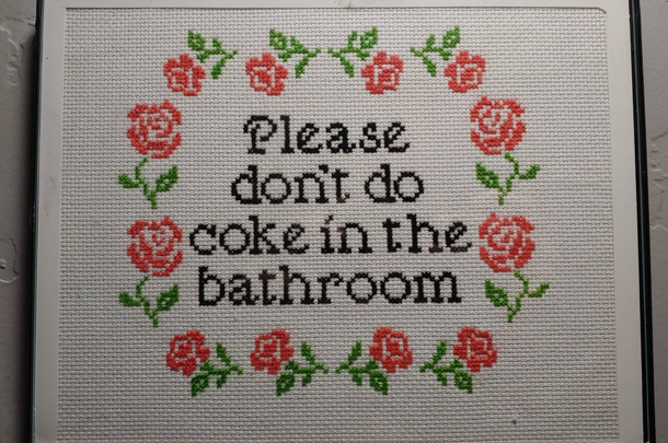 A simple request in the bathroom of a taco shop