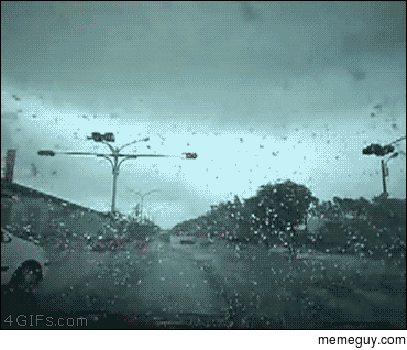 A tornado sweeps away a car
