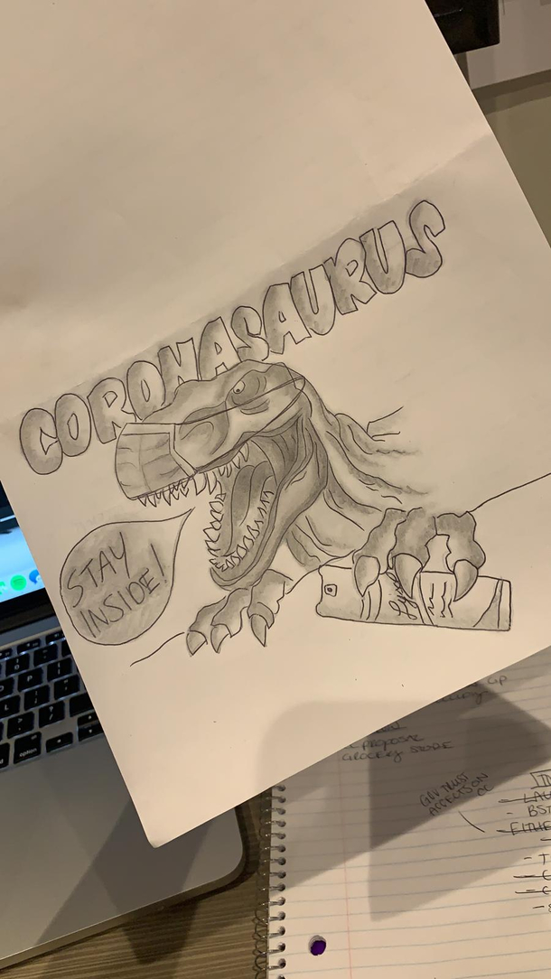 A Uni friend drew this during our online class