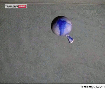 A water balloon full of mercury hitting the ground